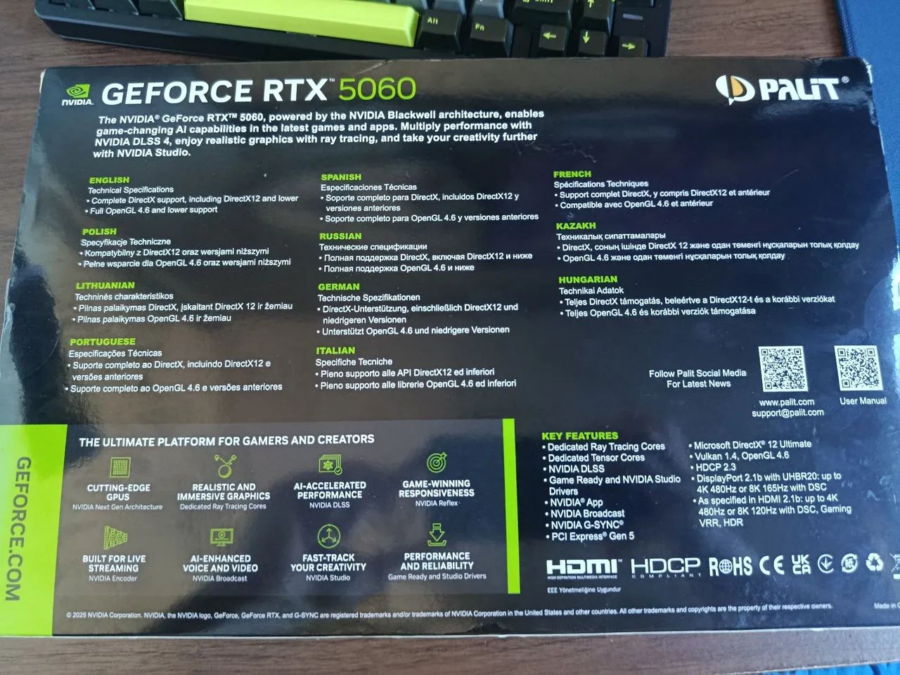 RTX 5060 PALIT 8GB VRAM - (NOVA E SEM USOS) - Foto 2
