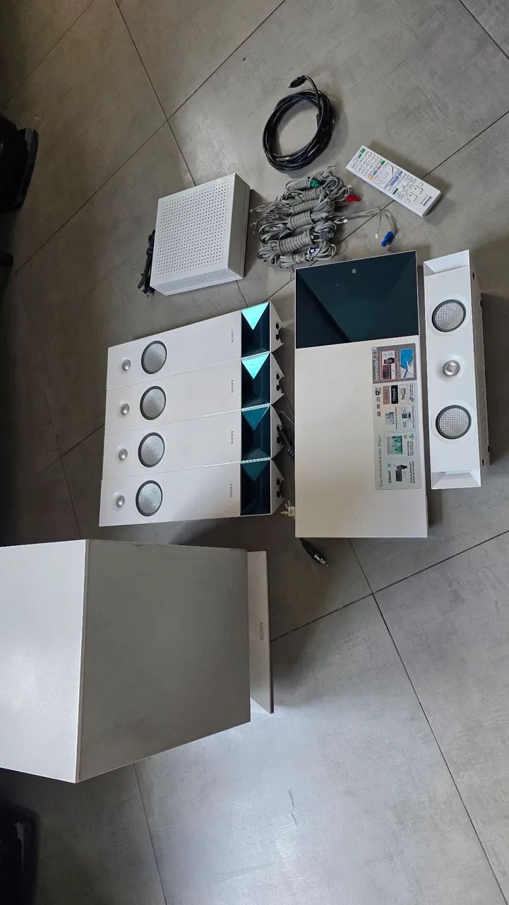 Home Theater Bluray Sony BDV N7100W 1000WRMS com kit Wireless para caixas traseiras  - Foto 2