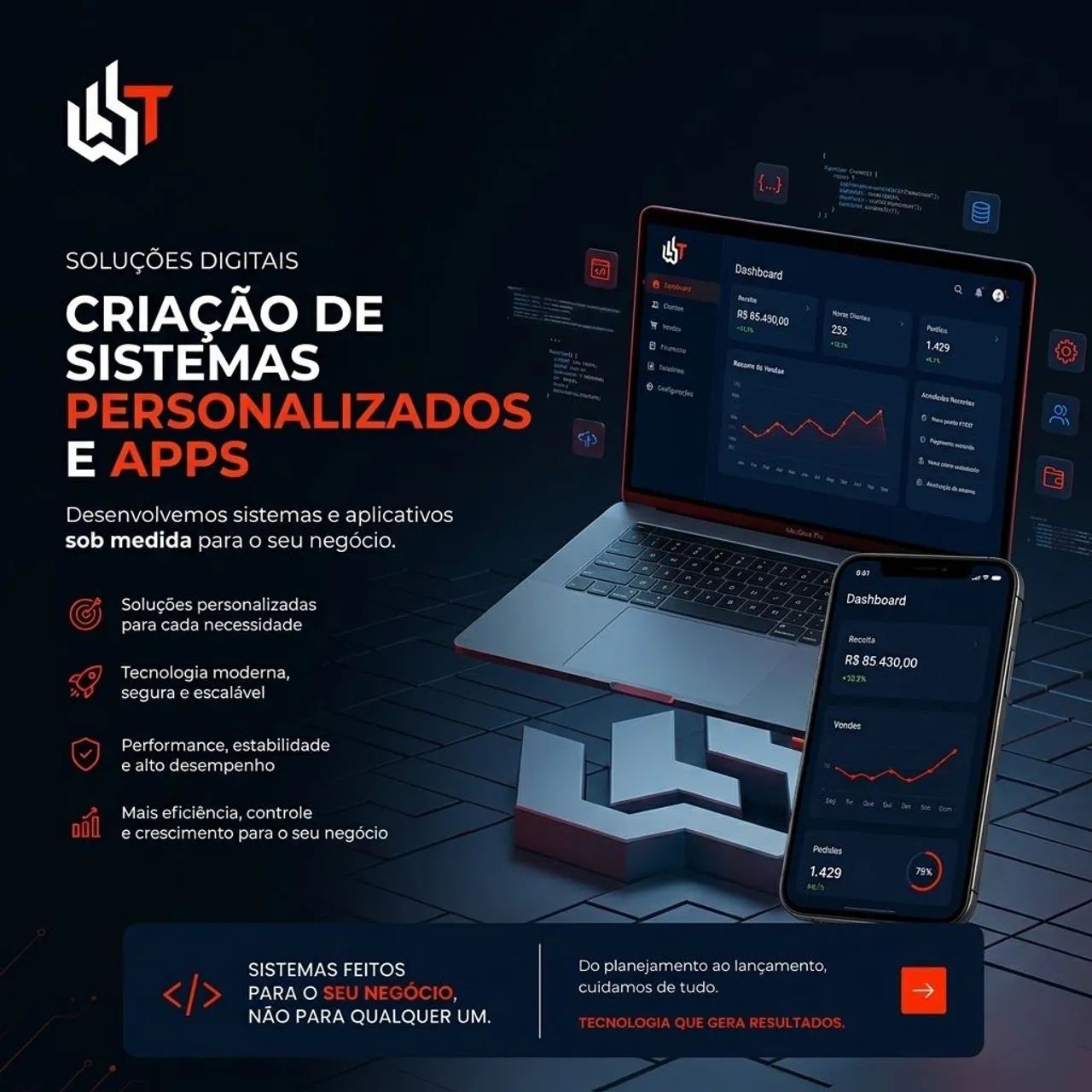Criação de Sistemas, Sites e Apps Goiânia 