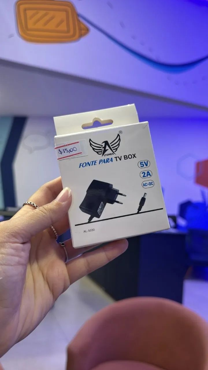 Fonte para TV BOX / AC-DC / Lacrado / Loja física / $15,00