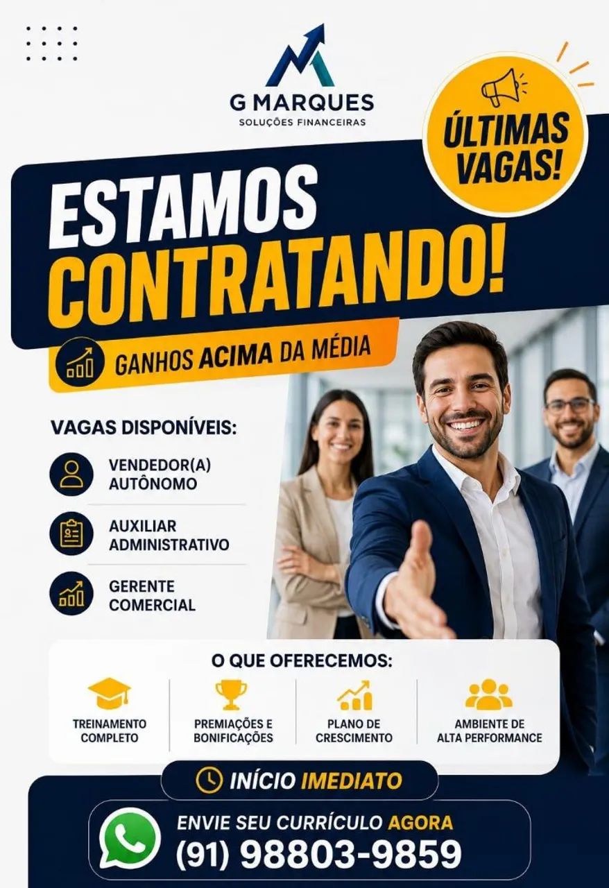 OPORTUNIDADE COM VAGAS LIMITADAS!