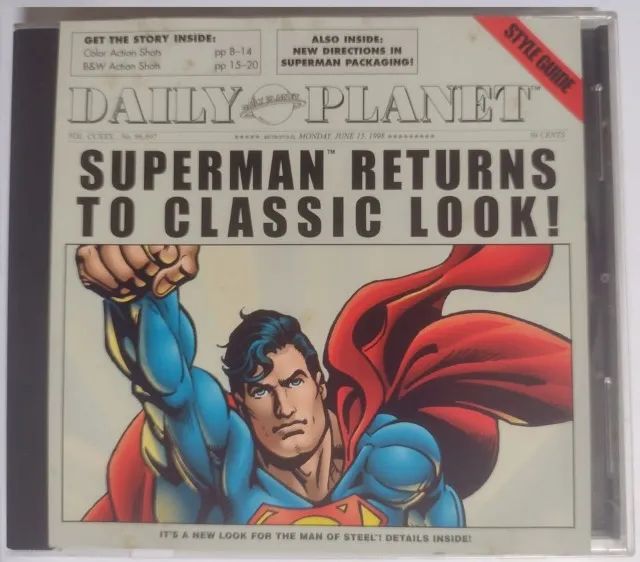 Guia de Estilo em CD-ROM raro - Superman '98 Style Guide