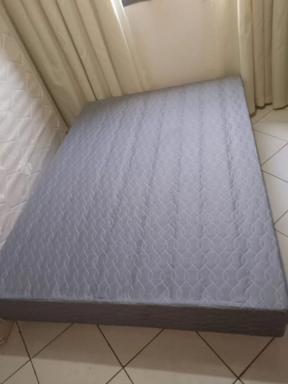[SOMENTE RETIRADA] Cama Box Casal com Colchão de Molas - Foto 2