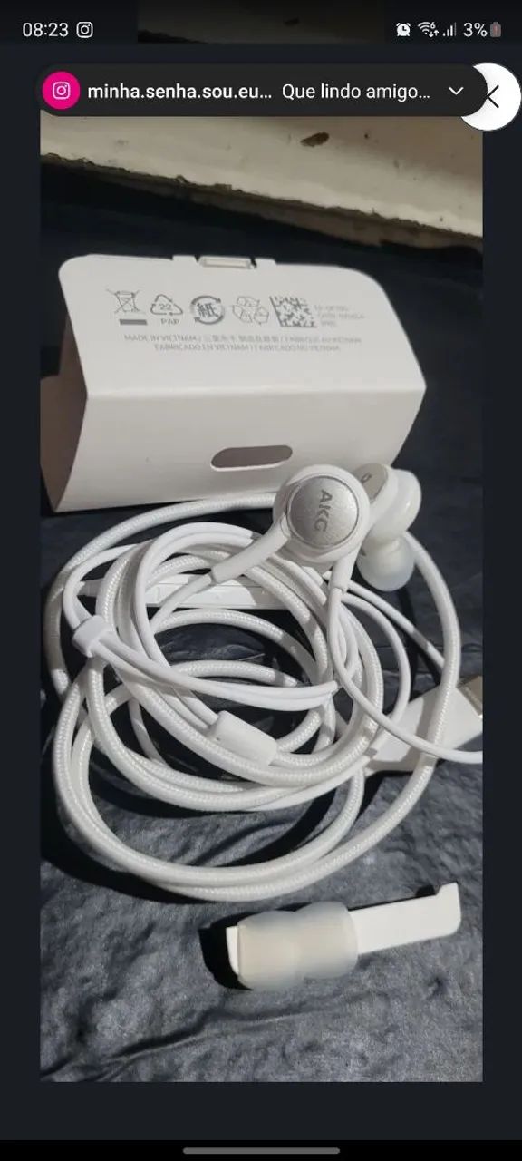 FONE ORIGINAL AKG SAMSUNG TIPO C