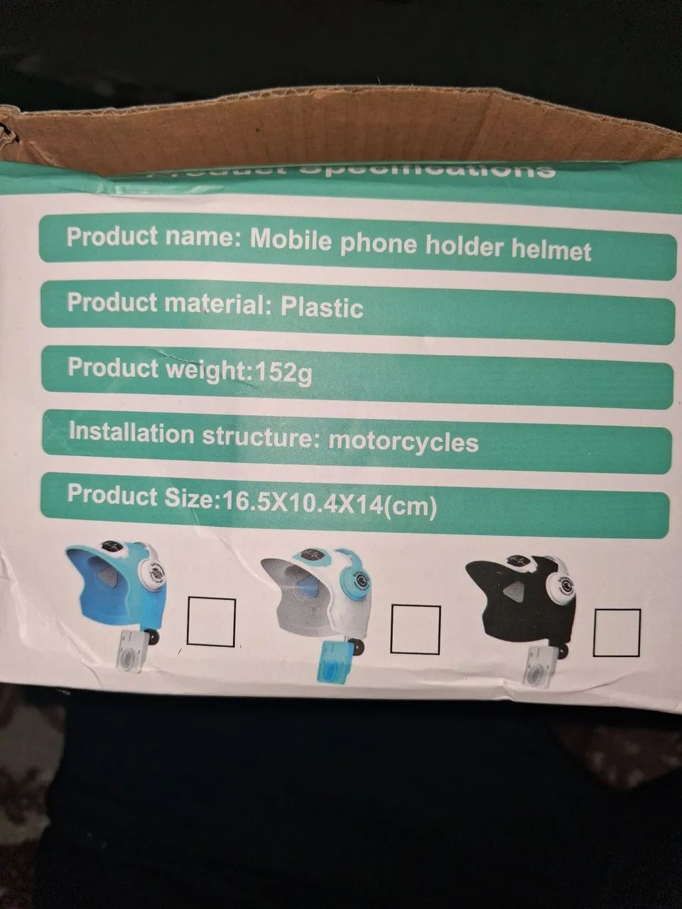 Suporte de moto para celular com mini capacete de proteção  - Foto 5