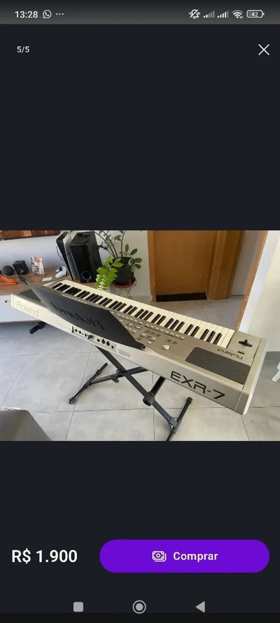 Roland EXR-7 - Instrumentos musicais - Aviação, São José dos