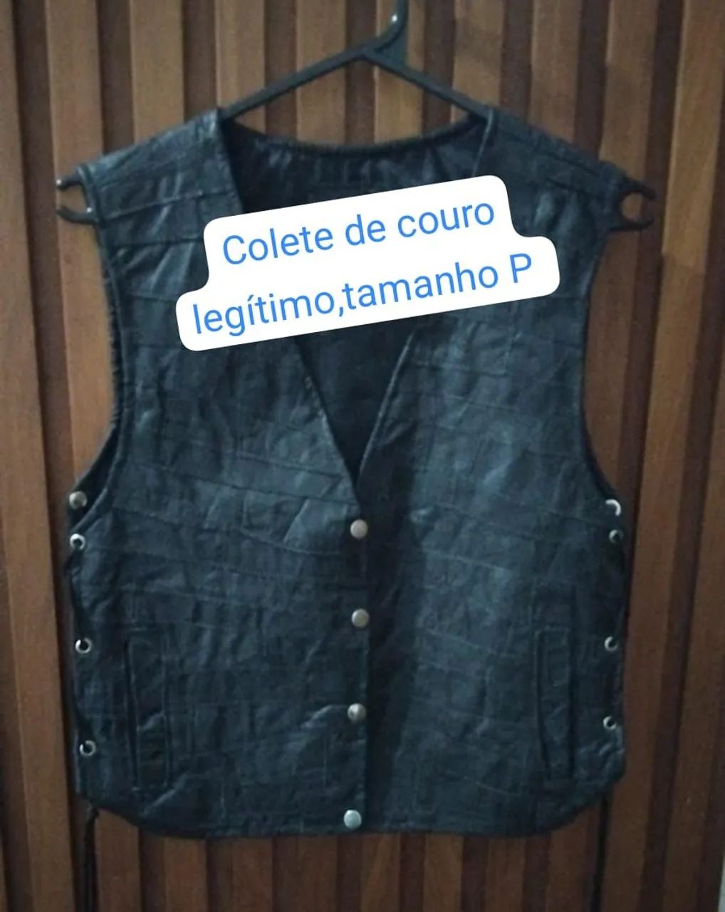 Jaqueta de couro legítimo moto