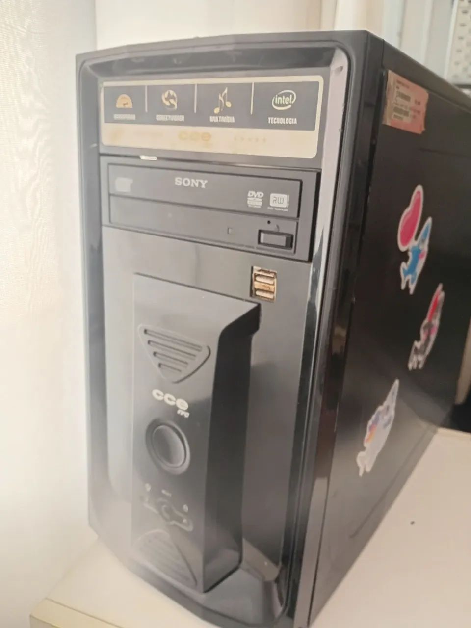 Computador Desktop Mini ATX 2GB DDR3 Soddim Atom 2.0 Ghz Serial Db9 RS232