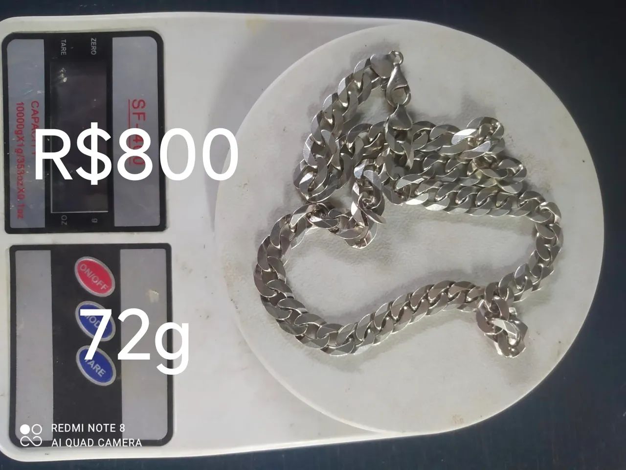 Relógio e Cordão de Prata