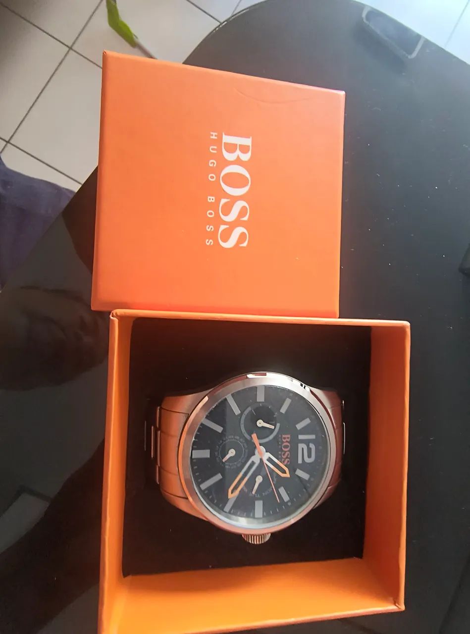 Relógio Hugo BOSS Orange masculino pulseira aço 46mm - Foto 4