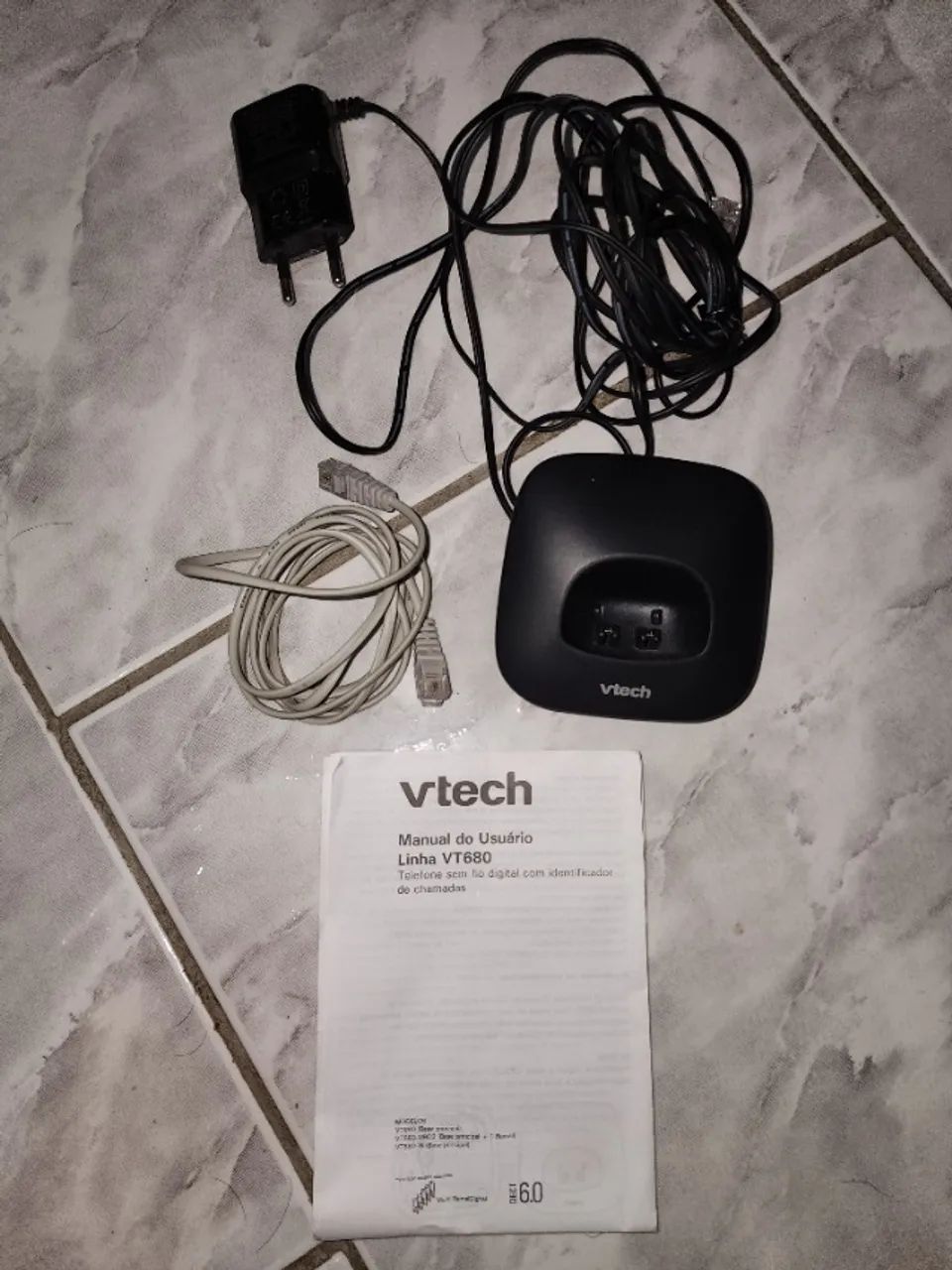 Telefone sem fio Vtech VT 680 preto - Foto 4