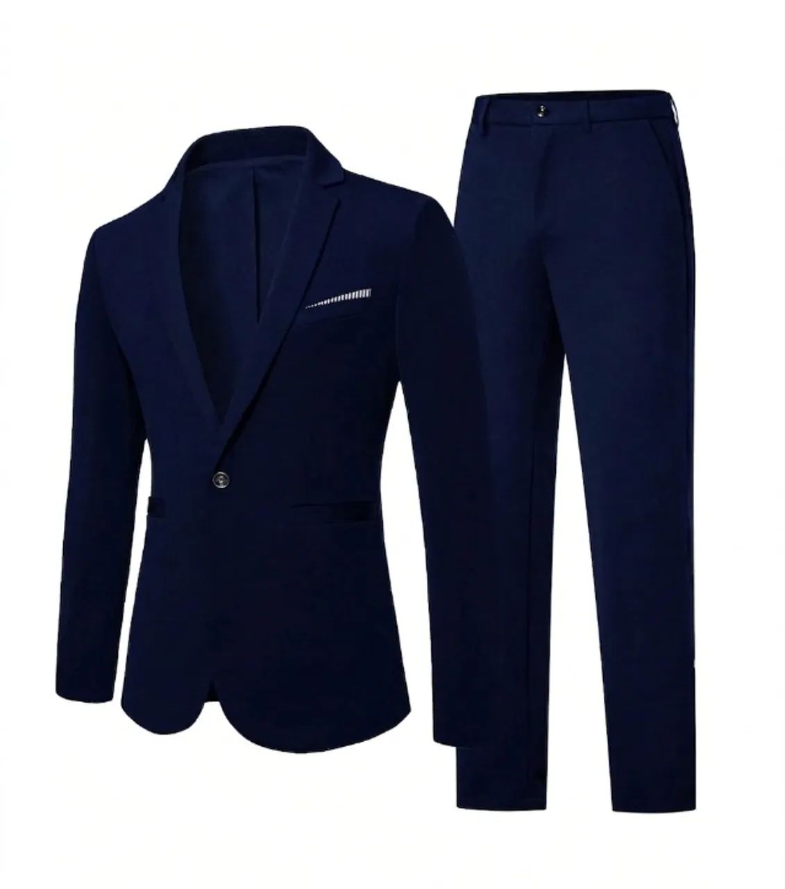 Blazer Masculino de Botão Único & Calça de Terno Formal, Cerimônia