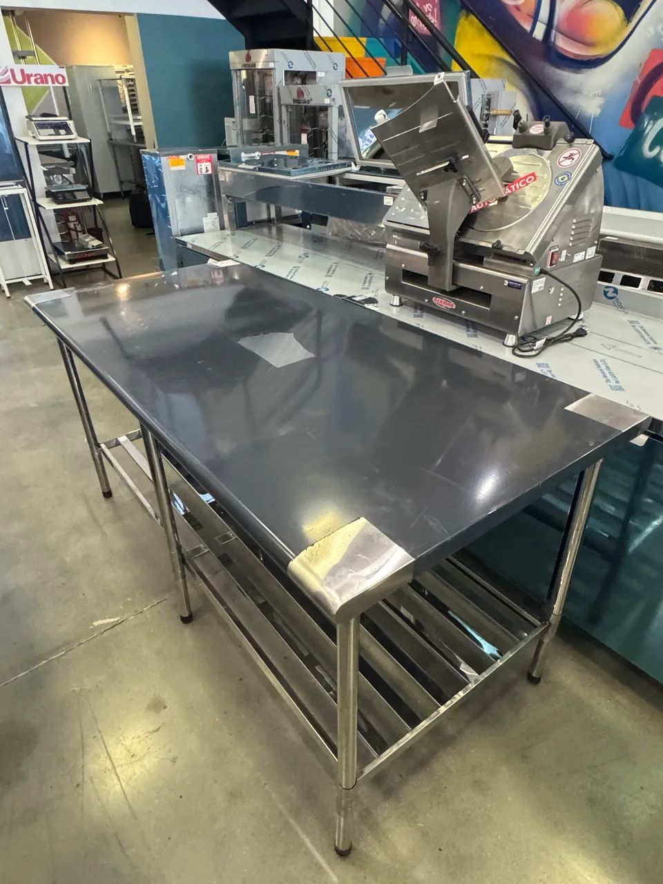Mesa Aço Inox 430 1,90x0,90 Multiuso - Imeca