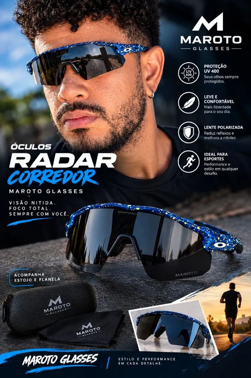 Óculos radar corredor 