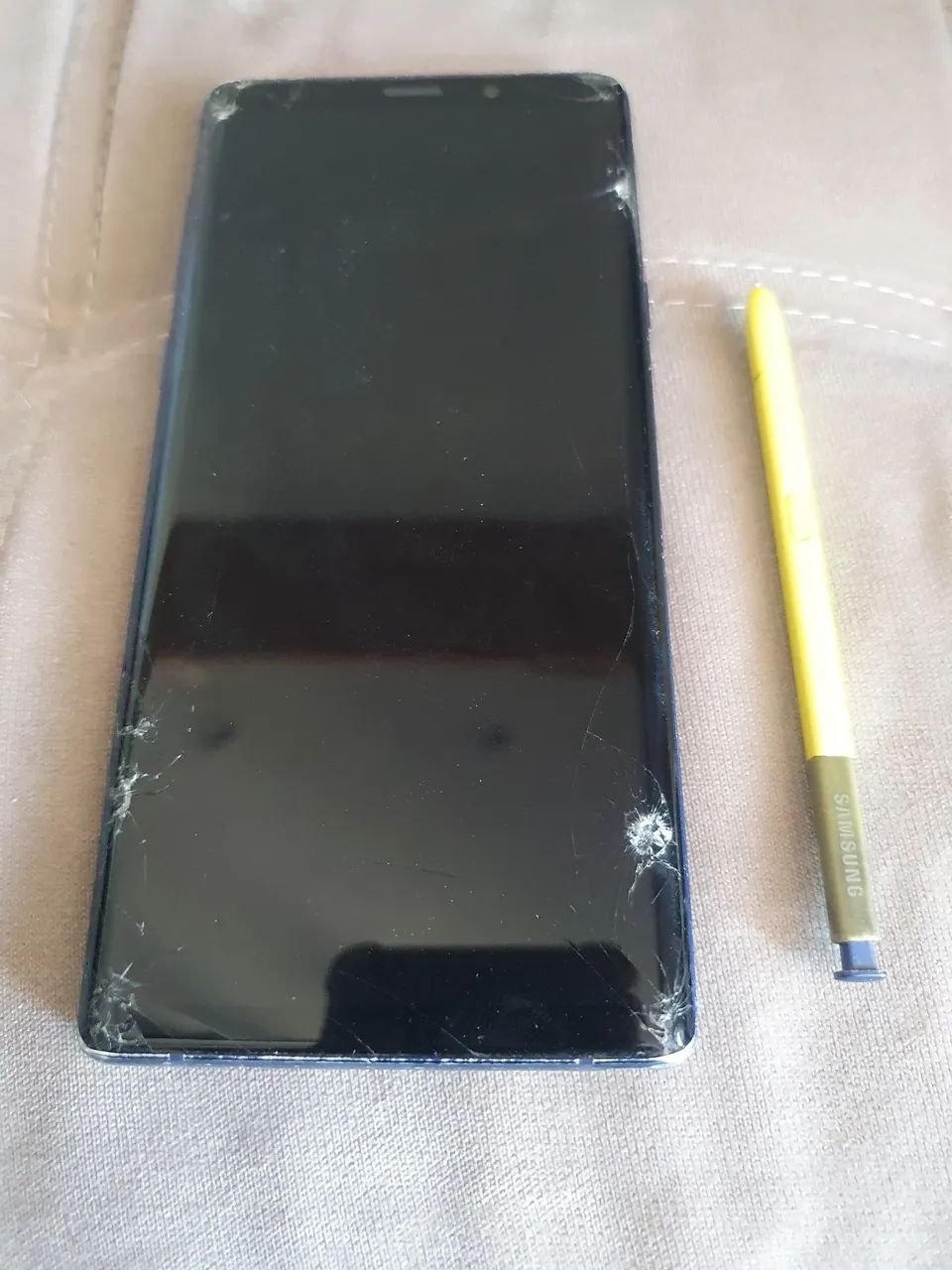 Galaxy Note 9 quebrado c/ caixa e acessórios