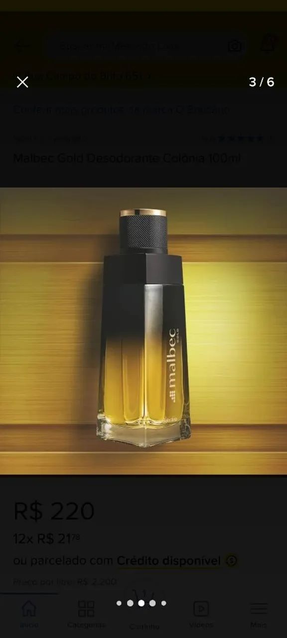 Malbec Gold desodorante colônia masculino, 100ml  - Foto 4