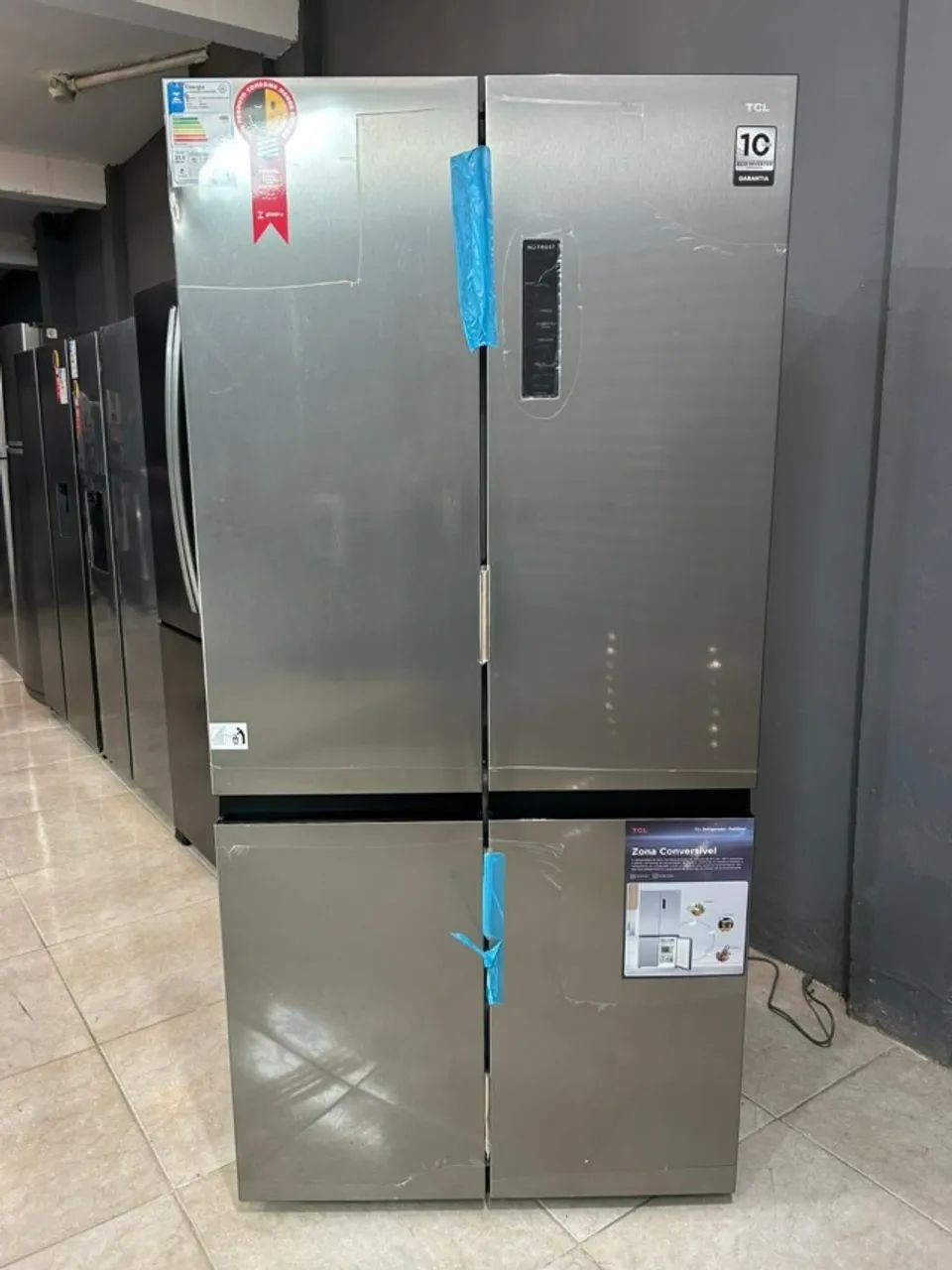 se 様 Geladeira Tcl Multidoor C516cdn Inverter Frost Free Twin Eco Inox