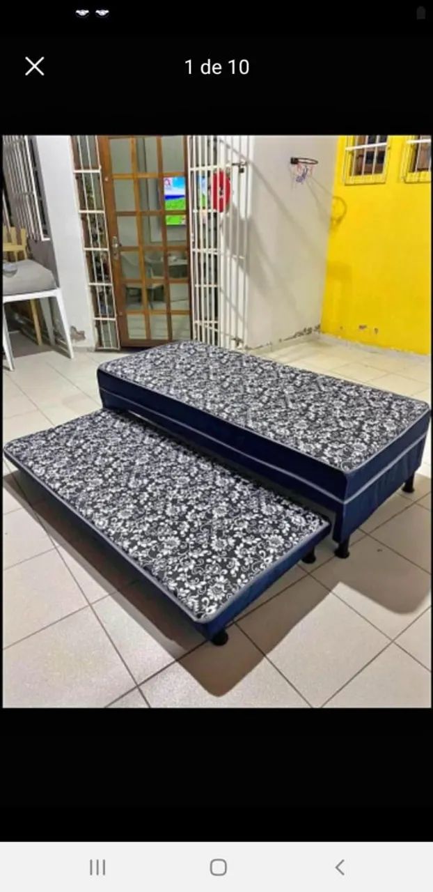 Cama box solteirão com auxiliar de fábrica 