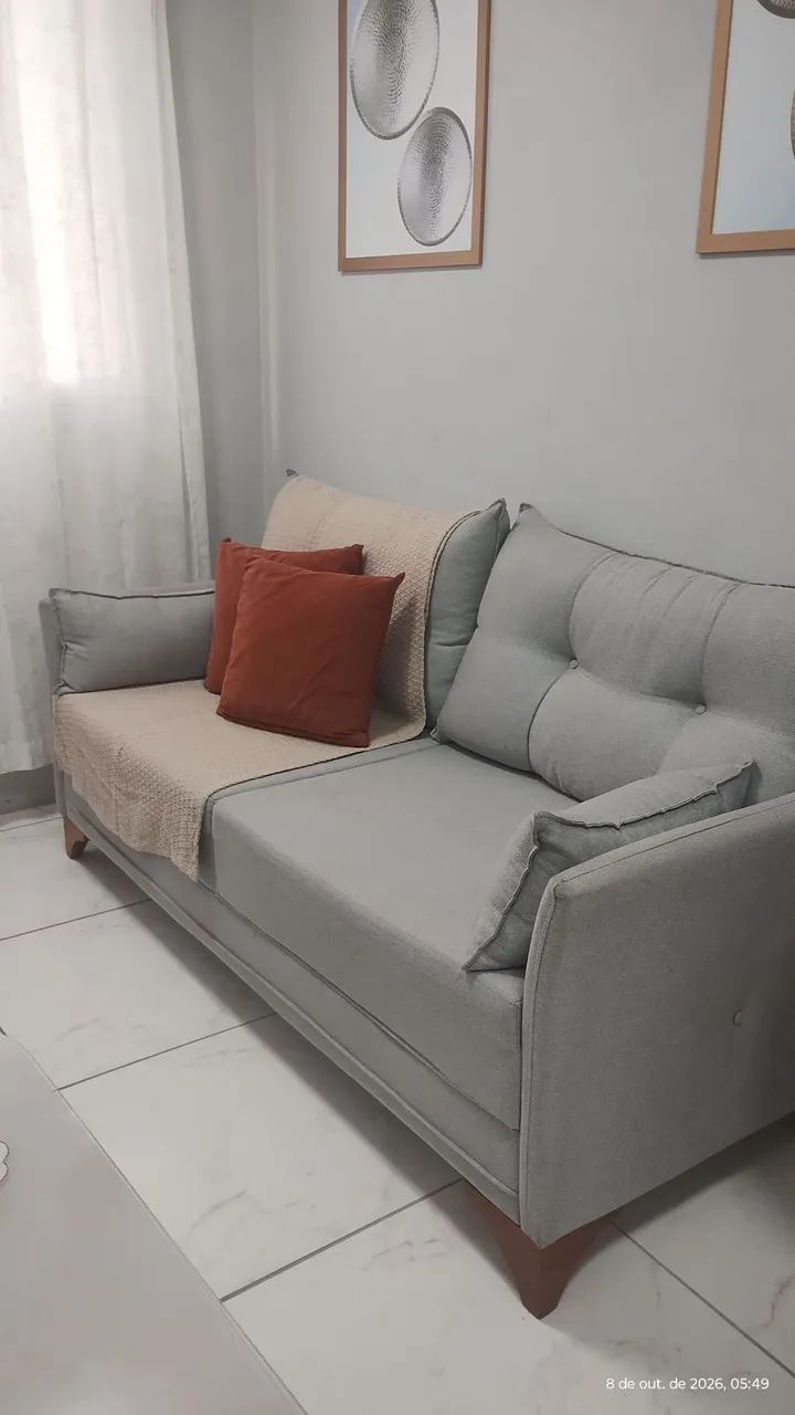 Sofá fixo 4 lugares 