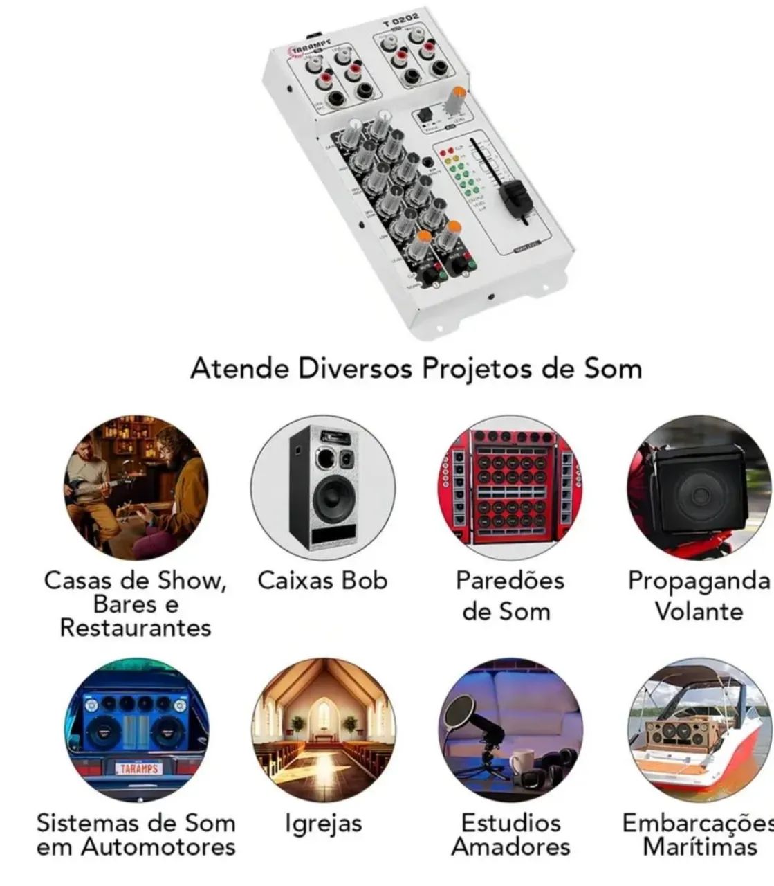 Mesa de som Taramps t 0202 nova - Foto 4