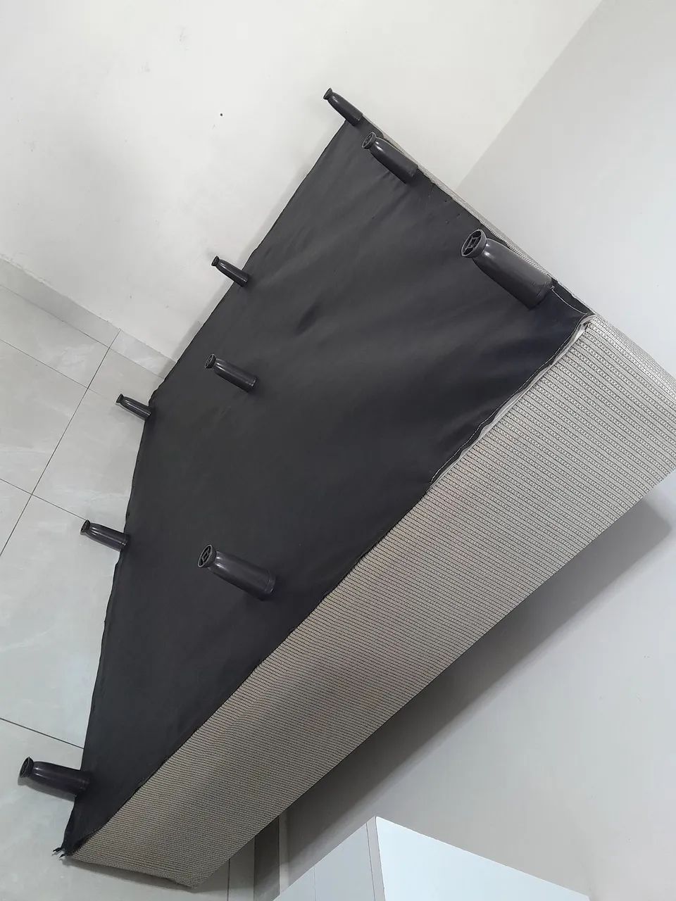 Base Cama de Casal Box - Madeira + TNT   - Foto 4