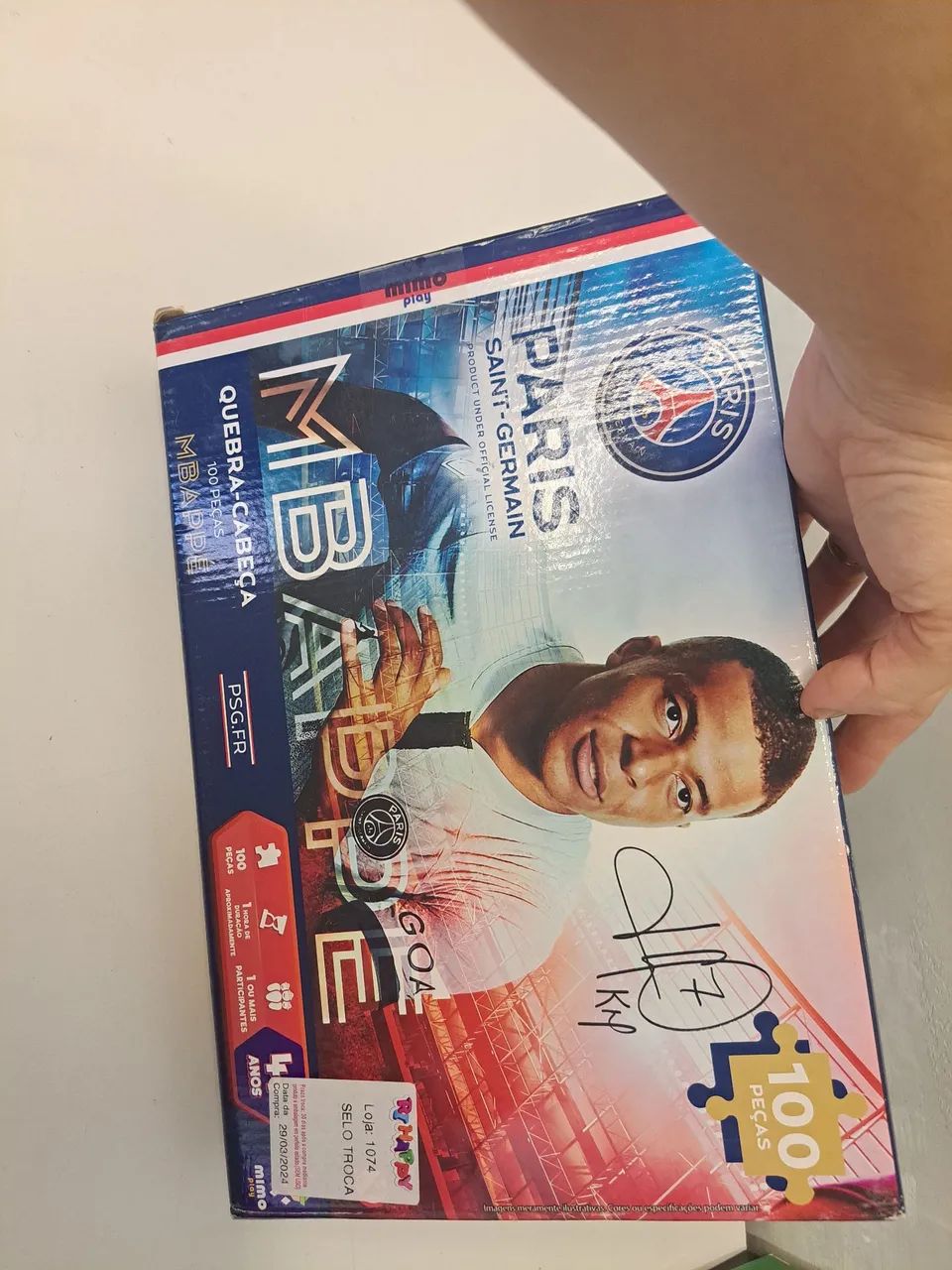 Quebra cabeça Mbappé paris 100 peças