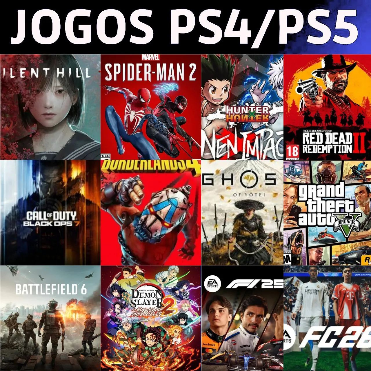 Vendo jogos ps4 e ps5 