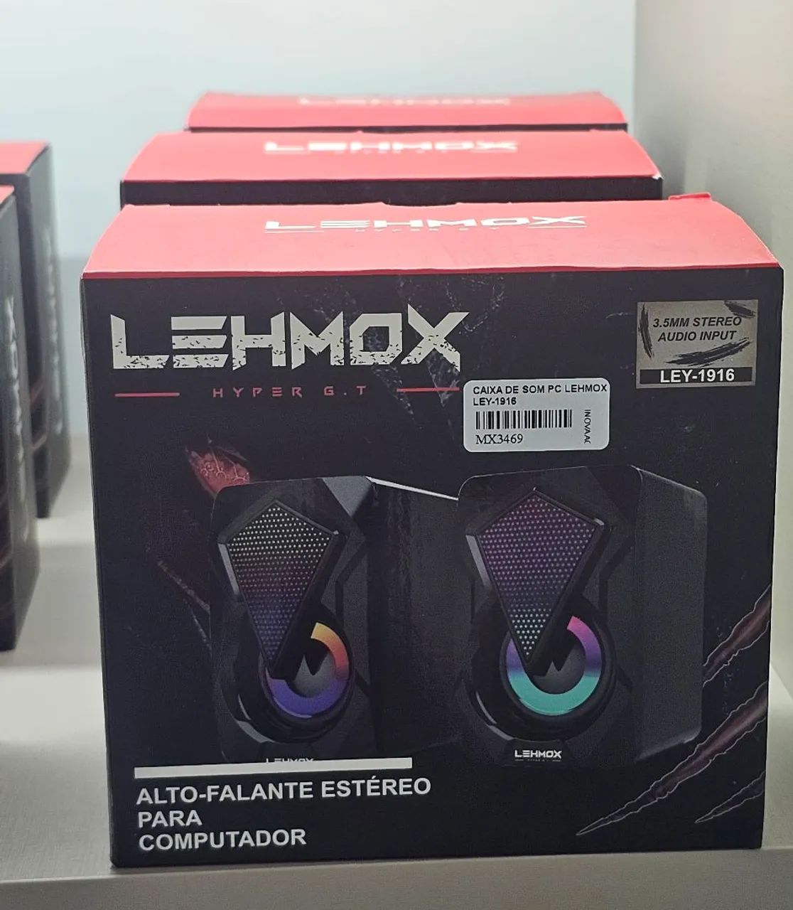 Caixa de Som Gamer RGB PC.