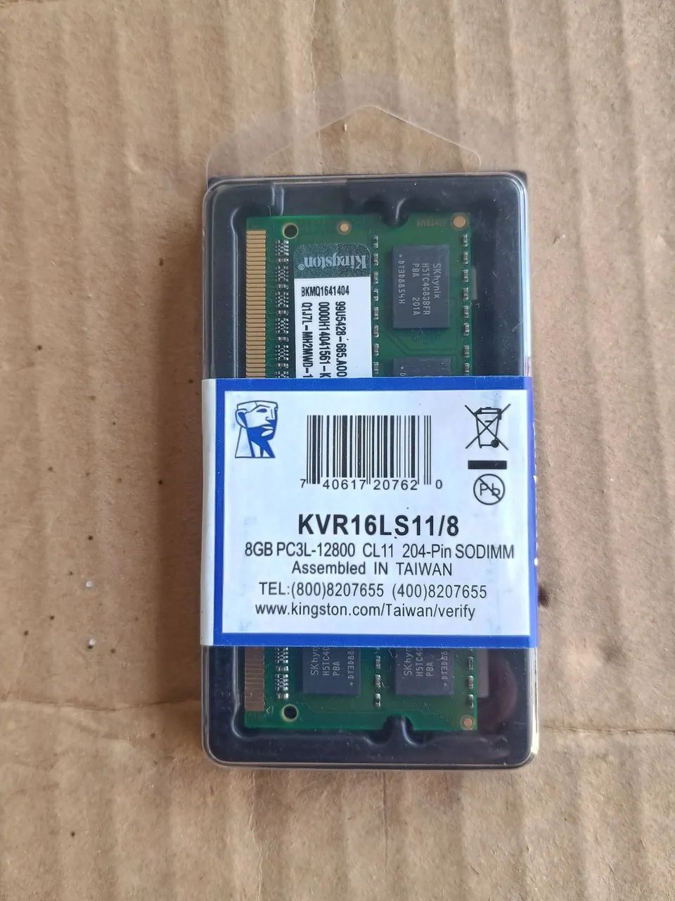MEMÓRIA DDR3 8GB NOTEBOOK PC3L(1,35V)