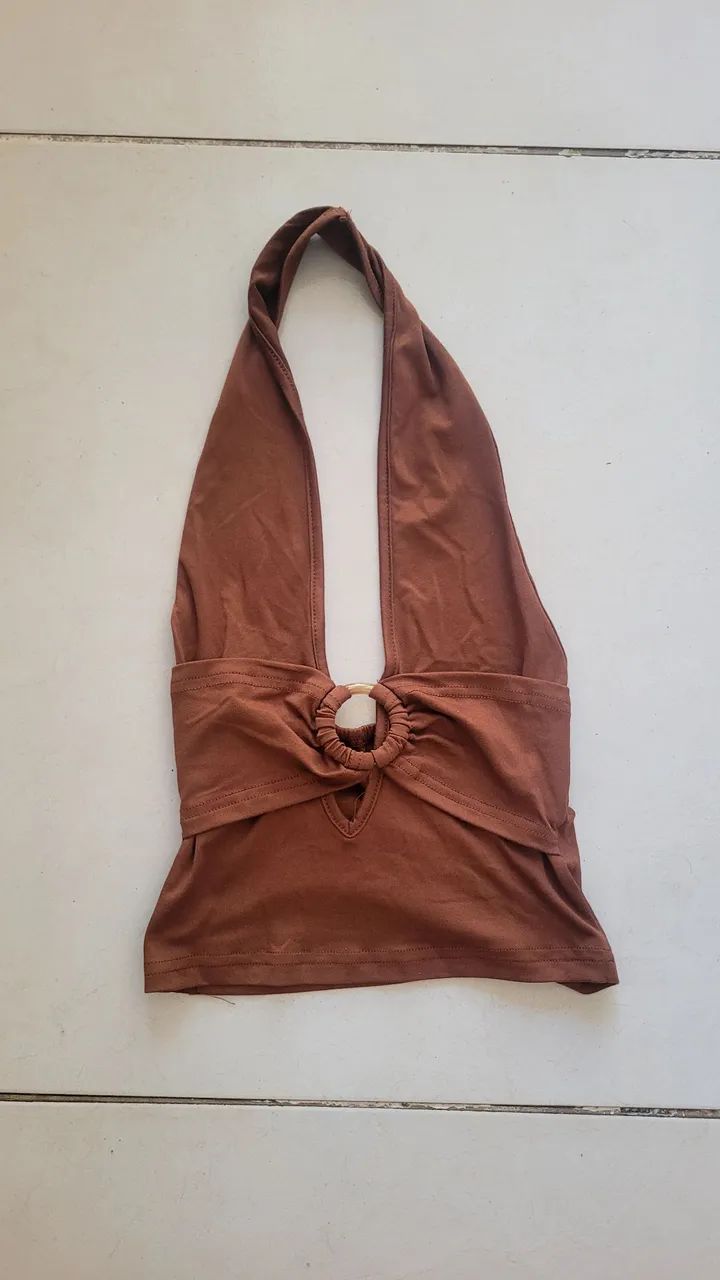 blusa marrom shein - Foto 2