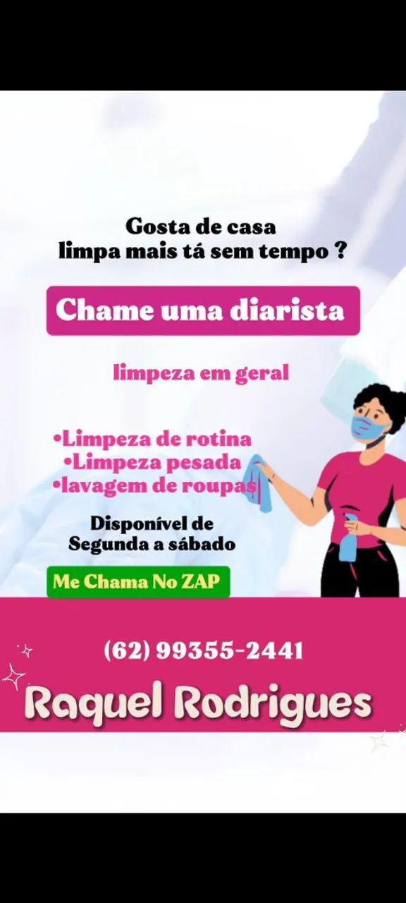 Diarista de limpeza/ faxineira 