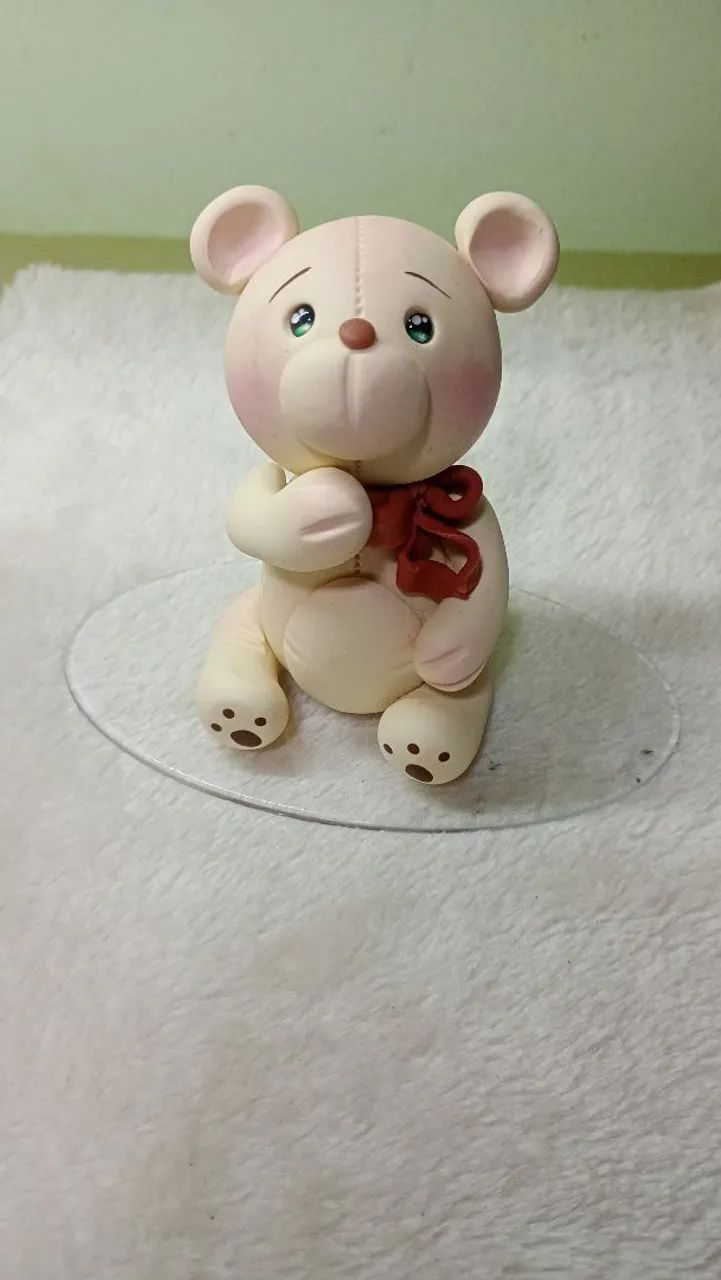 Topo de Bolo Ursinhos em Biscuit  - Foto 4