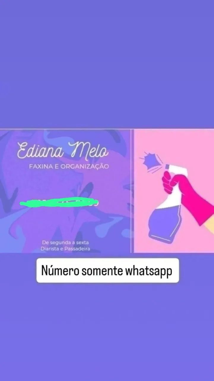 Diarista/faxineira
