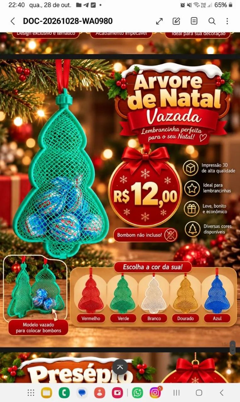 Impressões 3d natalinas - Foto 5