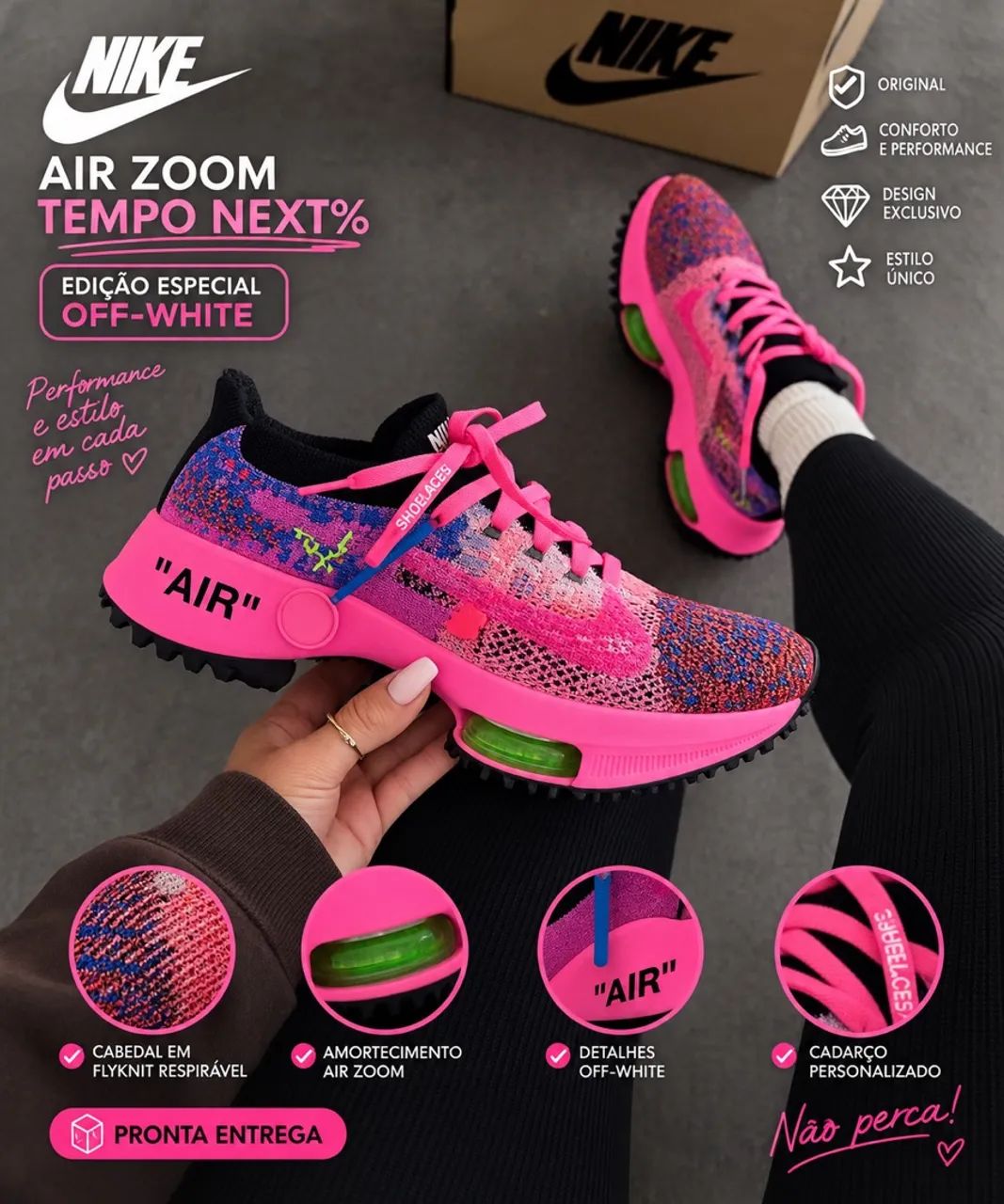 Tênis Nike Zoom edição Off White
