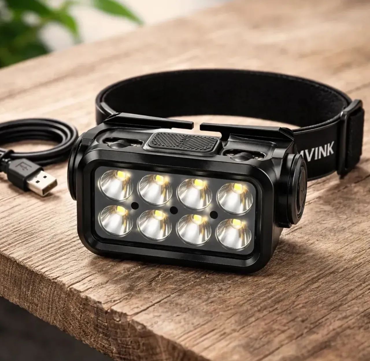 Lanterna De Cabeça 8 Leds Bom-4016 Recarregavel - Foto 3