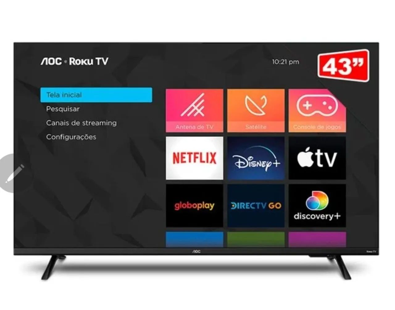 TV smart OAC Roku 43 polegadas 