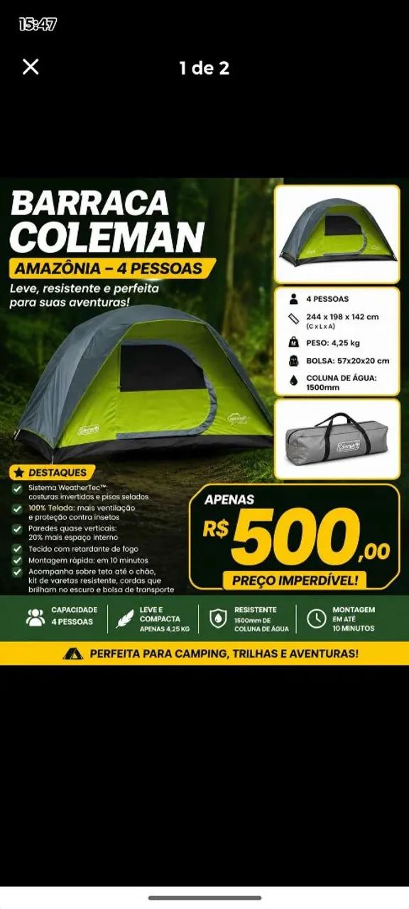 Barraca de acampamento  - Foto 2