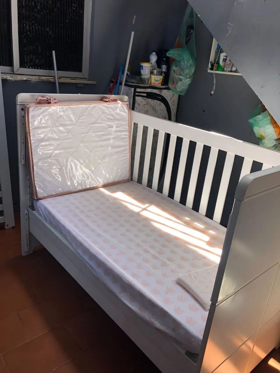 Berço Infantil Branco com Colchão  - Foto 3