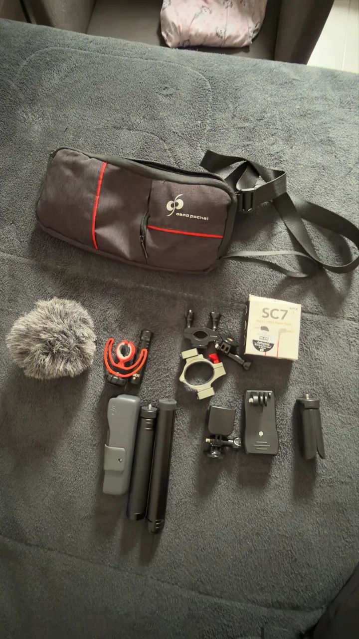 Câmera DJI osmo pocket ll + kit microfone Rode  e tripé 