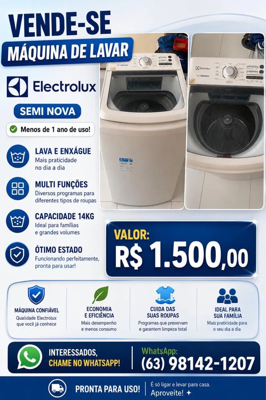 Máquina de lavar Eletrolux