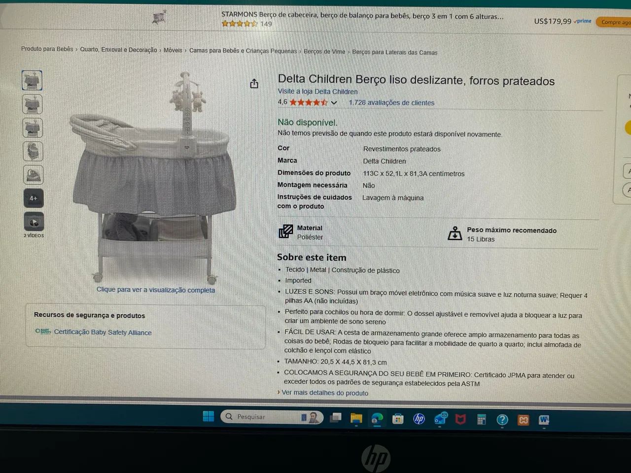 Berço Moisés Delta Children