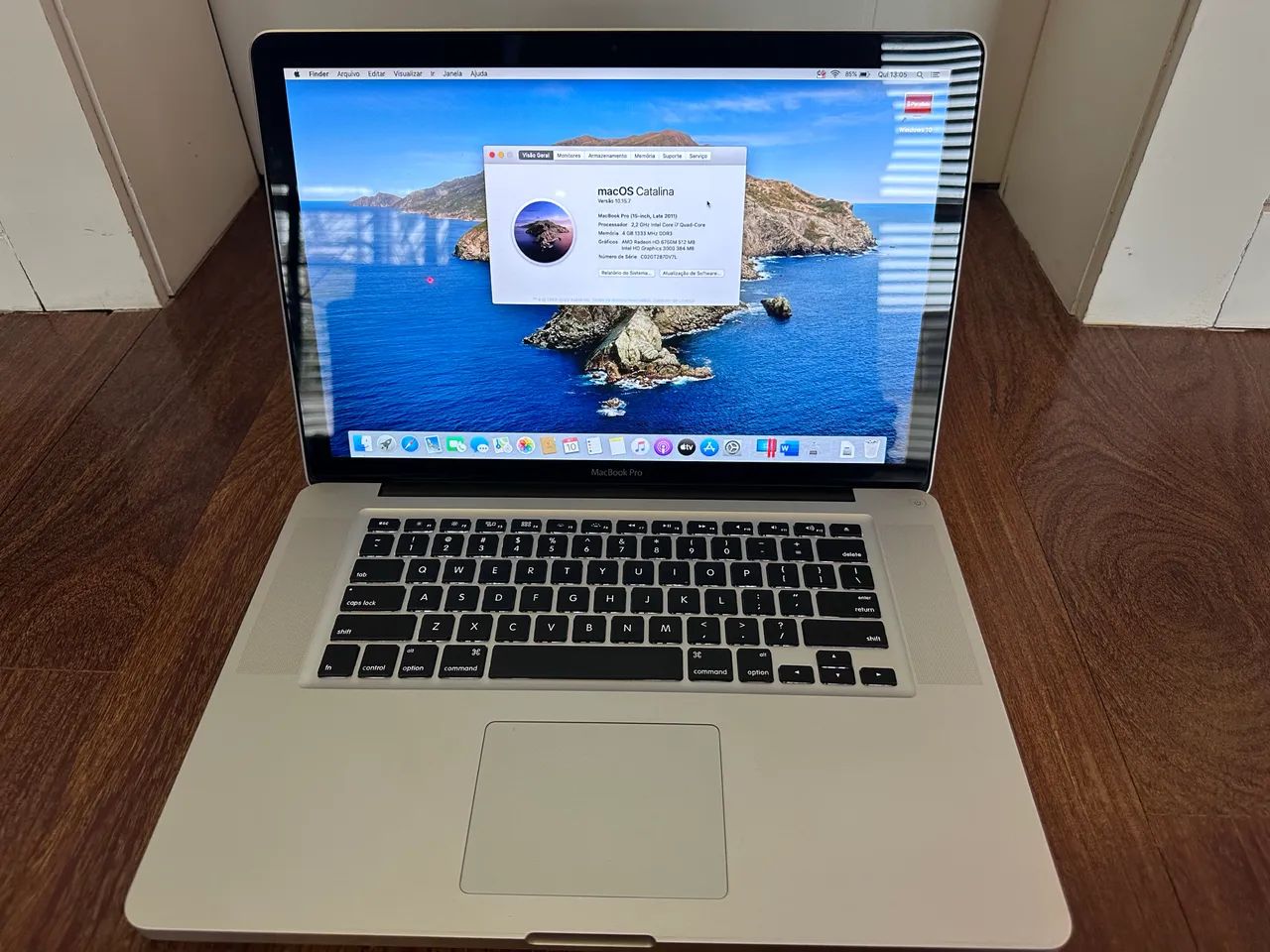 MacBook Pro 15 pol i7 quadCore SSD 1TB bateria excelente
