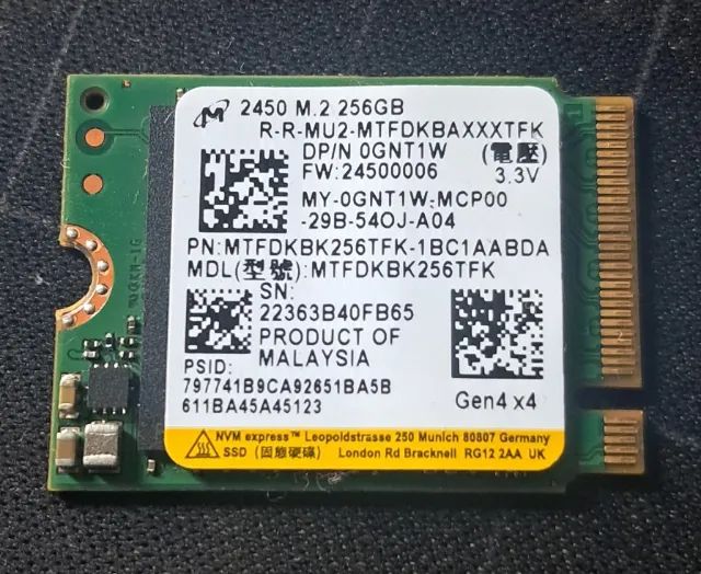 Mini SSD NVME 256GB