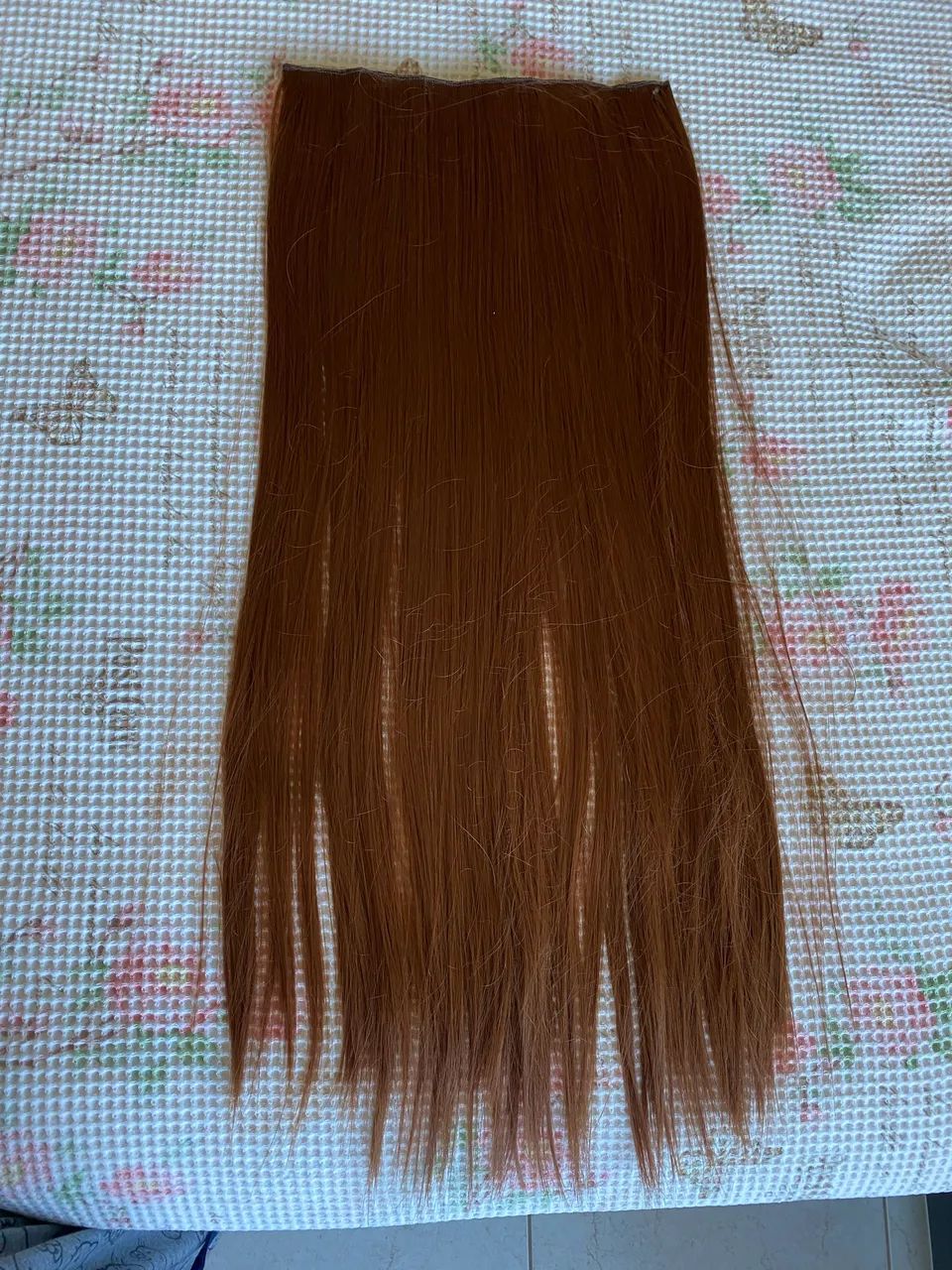 Aplique extensão de cabelo ruivo  - Foto 4