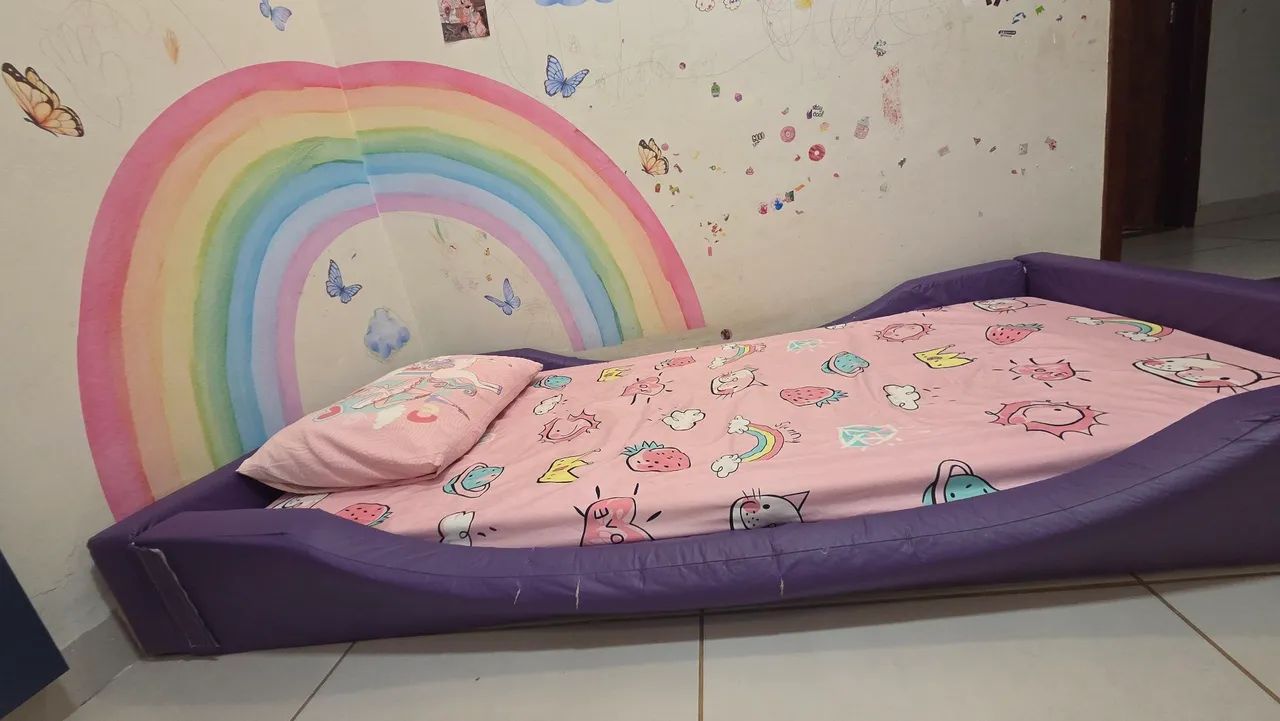 Cama Montessori em espuma e courino - Foto 3