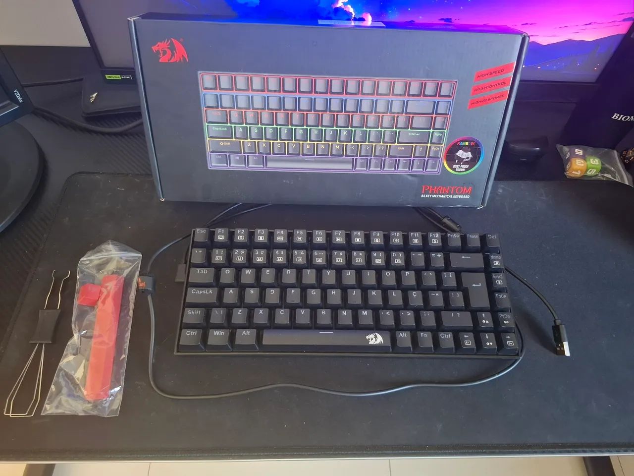 Combo Redragon Aatrox Wireless + Phantom Mecânico Brown - R$420 - Foto 4