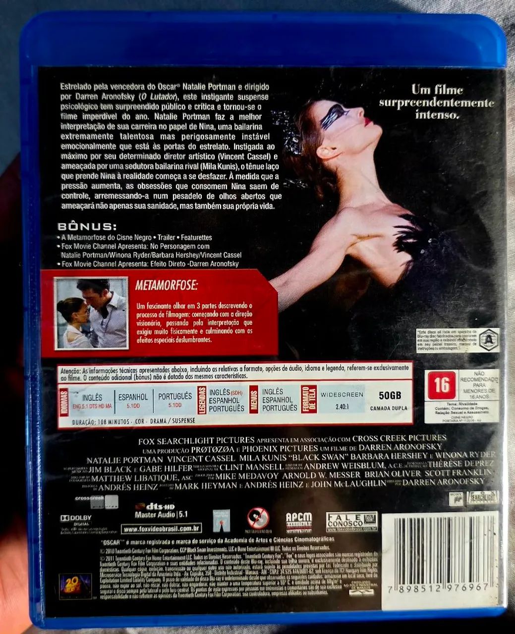 Bluray Cisne Negro - disco seminovo - sem riscos, sem arranhões  - Foto 3