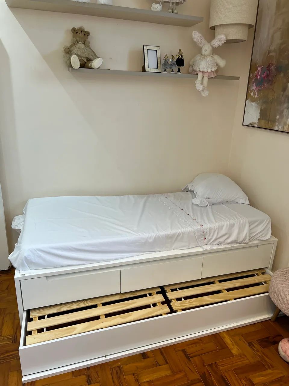 Cama com 3 gavetas e cama auxiliar  - Foto 4