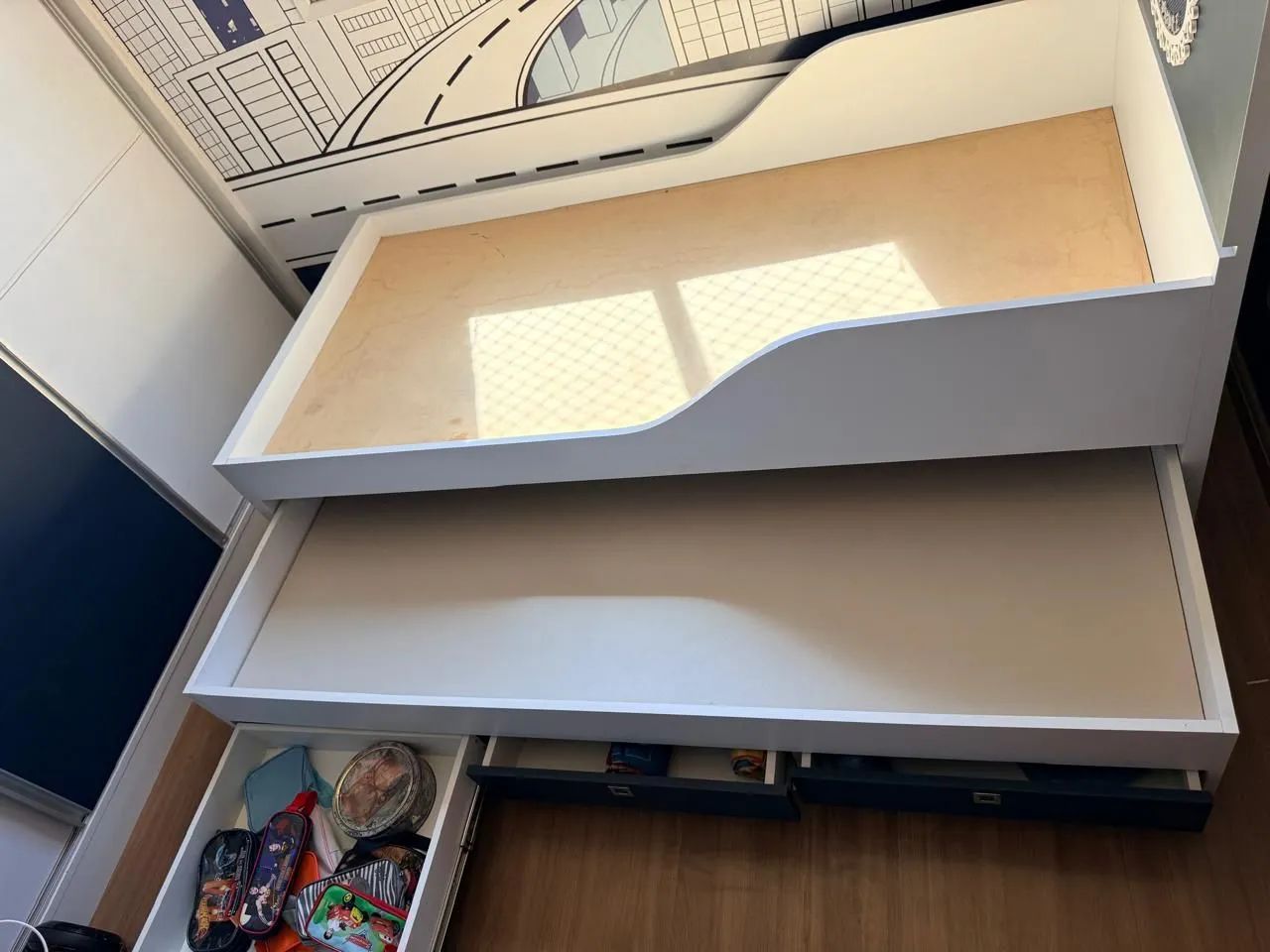 Cama Solteiro com Cama Auxiliar e 3 Gavetas - Foto 4